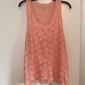J.Crew lace-front tank top